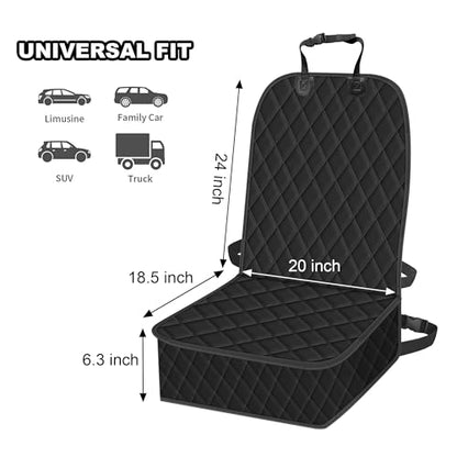 2 Packs Car Front Seat Cover for Dogs, Waterproof Pet Car Seat Protector, Nonslip Scratch-Proof Dog Seat Cover for Cars, Trucks & SUVs - color: 2 Pack-Black