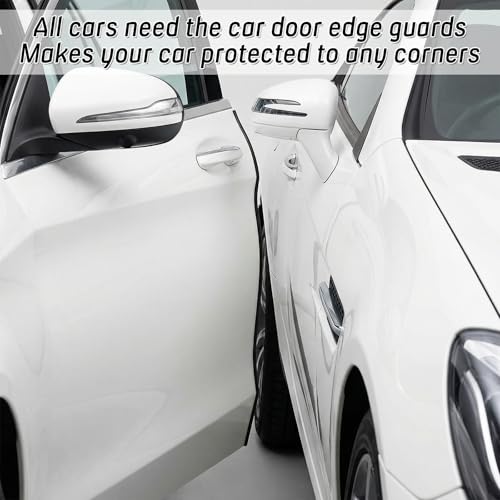 65Ft(20M) Door Edge Guard Black Car Door Edge Protector, PVC U Shape Trim with Metal Sheet No Adhesive Needed Easy to Install Universal Fit for Most Vehicles