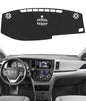 BIBLOZ Dash Cover for Toyota Sienna 2015-2020 Accessories Black Flannel Dashboard Cover Mat Car Dashboard UV Sun Protection - size: 2015-2020 Sienna