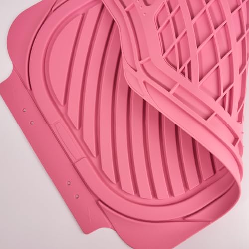 Heavy Duty Rubber Floor Mats, Durable All Weather Pink Car Mats for Women, Girly, Universal Waterproof Floor Mats for Sedan, SUVs, Truck, Vans Set of 4