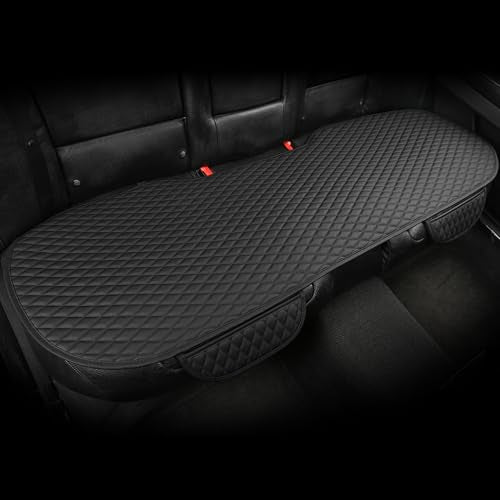 West Llama Pu Leather Car Seat Bottom Covers Protectors Include 1 Rear Bench Seat Cover Universal Fit 90% Vehicles,Black - color: E-Black, size: Universal Fit - Rear Only
