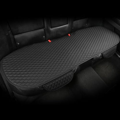 West Llama Pu Leather Car Seat Bottom Covers Protectors Include 1 Rear Bench Seat Cover Universal Fit 90% Vehicles,Black - color: E-Black, size: Universal Fit - Rear Only