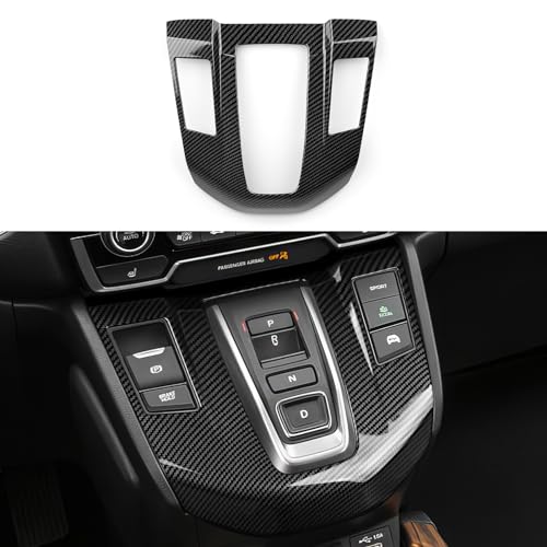 Hybrid Gear Shift Panel Decals for Honda CRV 2017 2018 2019 2020 2021 2022 Accessories CR-V ABS Carbon Fiber Interior Stickers - color: Hybrid Gear Shift Panel