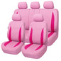 Flying Banner Car Seat Covers Front Seats Rear Bench Polyester car seat Protectors Easy installations Rear Bench Split - color: Rose red & Pink