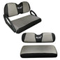 Golf Cart Seat Covers Front & Rear Set for Club Car Precedent | Also Fits Club Car Tempo & Yamaha G29 | Breathable Mesh | Cool & Sweat-Proof | Machine Washable | Easy to Install, Black&Grey - color: Grey & Black, size: Rear + Front Seat Precedent TEMPO YA