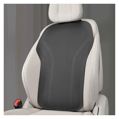 Summer Car Seat Cushion Perforated Breathable Ventilated Non-Slip All-Season Auto Cushion Pad(Black,Back Cushion) - color: Black, size: Back cushion