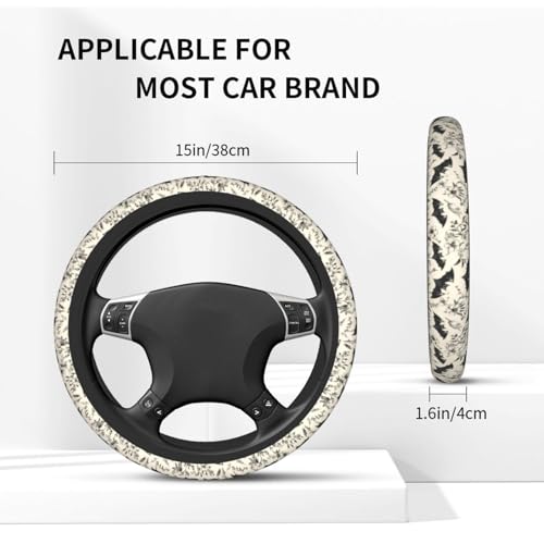 Halloween Steering Wheel Covers Non Slip Neoprene Universal 15 Inch Steering Wheel Protector Car Cover for Men Women - color: Halloween1