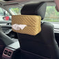 Car Tissue Holder for 120 Standard Tissue Boxes, Facial Tissue Holder for Auto Headrest, Faux Leather Napkin Box Cover, Large Capacity Car Tissue Dispenser Fits for 120 Kleenex Tissues Box (Beige) - color: Beige