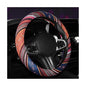 Boho Steering Wheel Cover, 15 Inch Coarse Flax Cloth Ethnic Style Anti-Slip Car Wheel Wrap, Universal Breathable Bohemian Steering Wheel Protector for Cars Vans Trucks (C) - color: C