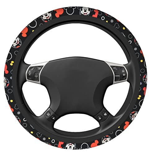 Cartoon Steering Wheel Cover 15 Inch Car Truck SUV Universal Steering Wheel Cover Durable Breathable Soft Snug Grip Protector Car Accessories.