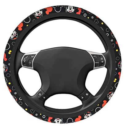 Cartoon Steering Wheel Cover 15 Inch Car Truck SUV Universal Steering Wheel Cover Durable Breathable Soft Snug Grip Protector Car Accessories.