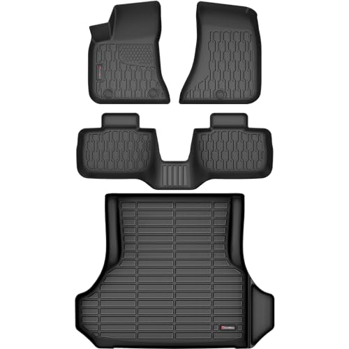 Floor Mats & Cargo Liner Compatible with 2011-2023 Dodge Charger RWD & Chrysler 300 Rear-Wheel Drive ONLY Cargo Mat, Full Set All Weather Protection 1st, 2nd Row Car liners & Trunk Mat, Black - style: Dodge Charger RWD 2011-2023