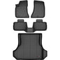 Floor Mats & Cargo Liner Compatible with 2011-2023 Dodge Charger RWD & Chrysler 300 Rear-Wheel Drive ONLY Cargo Mat, Full Set All Weather Protection 1st, 2nd Row Car liners & Trunk Mat, Black - style: Dodge Charger RWD 2011-2023