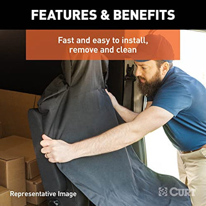 CURT 18520 Seat Defender 58-Inch x 63-Inch Grey Waterproof Universal Extra-Large Bench Truck Seat Cover Protector - color: Grey, size: XL Bench Seat