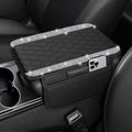 NBTEPEM Bling Car Center Console Cover, Leather Car Arm Rest Cover Cushion with 2 Storage Bags, Universal Auto Armrest Protector Storage Box, Bling Accessories Interior for Most Vehicles (Silver)