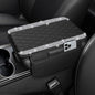 NBTEPEM Bling Car Center Console Cover, Leather Car Arm Rest Cover Cushion with 2 Storage Bags, Universal Auto Armrest Protector Storage Box, Bling Accessories Interior for Most Vehicles (Silver)