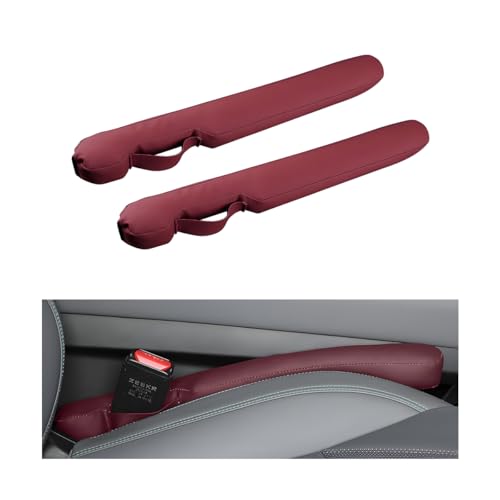 Car Seat Gap Filler, 2PCS Between Vehicle Seats Console Organizer Stop Things from Dropping, Automotive Interior Chair Gap Coverage Fill, Universal for SUV Automobile Truck (Wine Red) - color: Wine Red