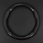 gunhunt 1 Pack Car Breathable Steering Wheel Cover, Carbon Fiber Non-Slip Steering Wheel Protector, Wear -Resistant Steering Wheel Sleeve, Four Seasons Universal Steering Wheel Set (Black #Circular) - size: Rounded