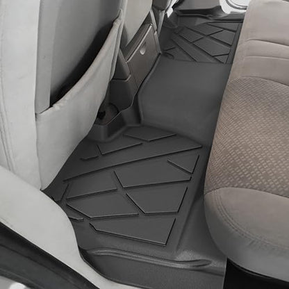KARPAL Floor Mats for 2014-2019 Chevy Silverado/GMC Sierra 1500(19 LD Only), 2015-2019 Silverado/Sierra 2500/3500 Double Cab, All-Weather TPE Custom Fit Floor Liners Car Accessories - style: 2014-2019 | For Chevy Silverado Double Cab| 1st & 2nd Row