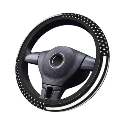 American Flag Steering Wheel Cover - Retro United States Flag Steering Wheel Cover Universal 15 Inch Non-Slip Breathable Neoprene Car Accessory for Women Men Steering Wheel Protector - color: American Flag