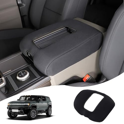 Center Console Lid Fabric Armrest Box Cover Compatible with Hummer EV 2022-2026 SUV/SUT Car Armrest Storage Box Cover Protector Pad Interior Accessories