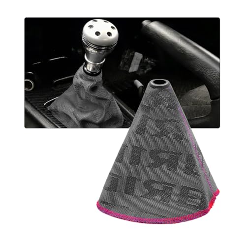 Car Shift Boot Cover, Fabric Shifter Lever Knob Boot Dustproof Cover with Stitch, Manual Automatic Speed Shifter Boots Gear Gaiter for Most Vehicles, Car Accessories (Gray) - color: Gray