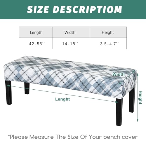 FUANGUI Floral Bench Cover,Stretch Dining Bench Cover for bedrooms, Living Rooms, Kitchens, Protector Chair Bench Piano Bench Seat Covers Stool Slipcover Removable, Washable - 03 - color: 03