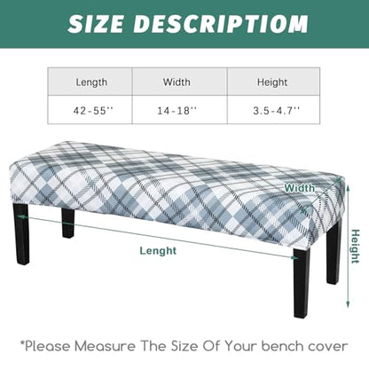 FUANGUI Floral Bench Cover,Stretch Dining Bench Cover for bedrooms, Living Rooms, Kitchens, Protector Chair Bench Piano Bench Seat Covers Stool Slipcover Removable, Washable - 03 - color: 03