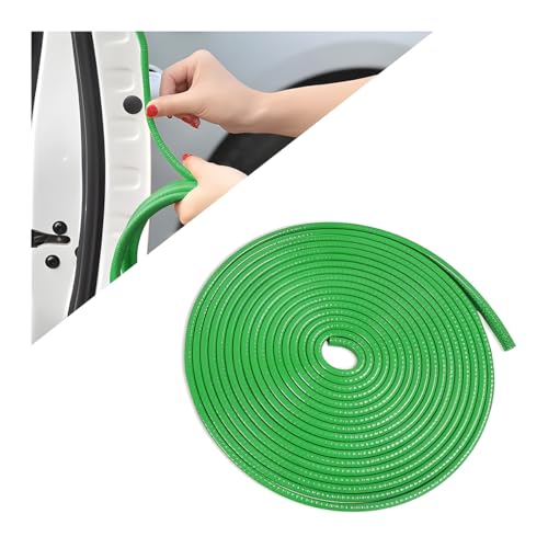 BLAU GRUN Car Door Protector Edge Guards, Universal Rubber Seal U Shape Car Door Protection, Aluminum Boat Edge Trim Guards No Glue Required, Exterior Accessories Fit for Most Cars (Green/10FT) - color: Green, size: 10FT