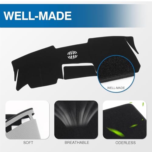 KUST Black Dash Cover for Mazda CX-30 CX30 2020-2024 2025 2026(Without HUD) Polyester Dashboard Cover Non-Slip Interior Accessories for CX30 Dash Mat Sunshade Windshield Glare