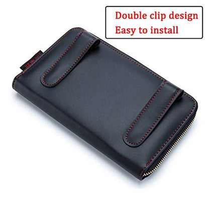 Fredyusu Car Tissue Holder, Car Visor Tissue Holder, Perfect Solid Color Auto Tissue Box, Tissue case Holder for car (Black) - color: Black