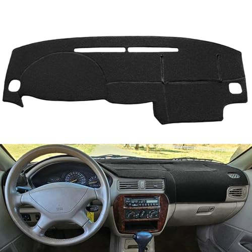Dash Cover Mat Custom Fit for Mitsubishi Galant Dashboard Cover Pad Cap Carpet Protector F212 (Black) - color: Black