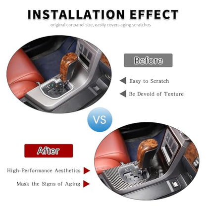 Centre Console Gear Shift Panel Kit Stickers for Toyota Tundra 2007-2013 Soft Carbon Fiber Automotive Interior Decorative Cover (Gear Shift Panel Trim Sticker) - size: Gear Shift Panel Trim Sticker