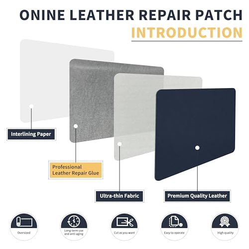 ONine Leather Repair Tape,Self Adhesive Leather Repair Patch,Leather Patches for Furniture,Sofa,Car Seats,Office Chair. Vinyl Repair Kit 8x48in(Blue) - color: Blue, size: 8 x 48 inches