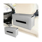 Car Tissue Holder, Leather Rectangle Vehicle Seat Back Hanging Tissue Dispenser Box Cover, Keep Tidy Automotive Interior Napkin Organizer, Universal for SUV Sedan Truck (Gray) - color: Gray