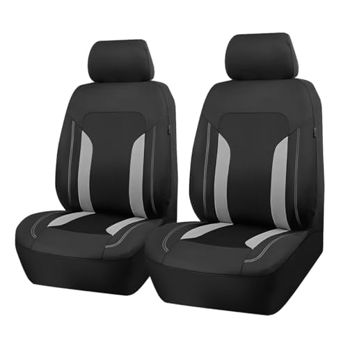 Car Front Seat Covers, Breathable Vehicle Seat Protectors with Mesh Construction and Foam Padding, Comfort Automotive Interior Chair Cover, Universal for SUV RV Truck (Grey) - color: Grey, size: 4PCS