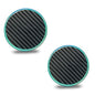 2PCS Car Cup Holder Coaster, 2.7 Inch Carbon Fiber Non-Slip Embedded Drink Mat, Luminous Cup Holder Insert Coaster Pad, Universal Car Interior Decoration Accessories for Women Men(No Mark)