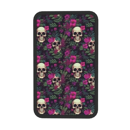 Universal Car Center Console Cushion Pad, Purple Flower Skull Soft Waterproof Car Center Console Cover Auto Armrest Seat Box Cover Protector for Most Vehicle SUV Truck Car - color: Purple Flower Skull