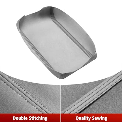 KBH Center Console Armrest Cover Replacement for Toyota Camry 2012 2013 2014 2015 2016 2017, Vinyl Leather, Car Arm Rest Replace Skin Upholstery, Ash Gray (Leather Part Only) - color: Ash Gray, size: Camry 2012-2017