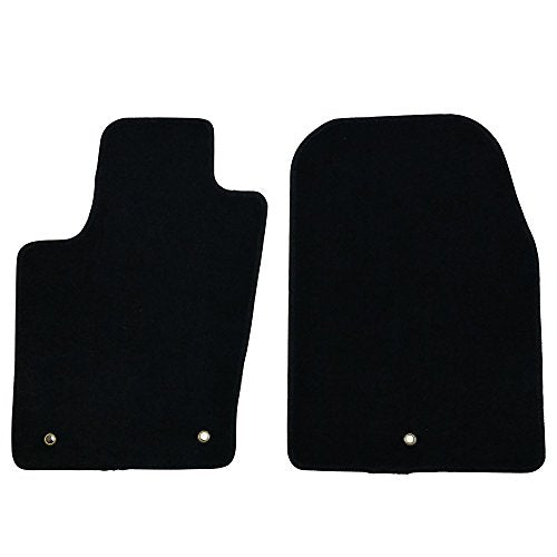 IKON MOTORSPORTS, Nylon Car Floor Mats Compatible with 2011-2026 Dodge Durango 2016-2021 Jeep Grand Cherokee & 2022 Grand Cherokee WK, Black Driver Passenger Car Carpets, Front Rear 2PCS Full Set