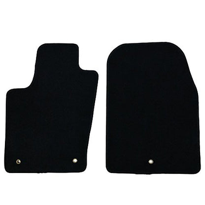 IKON MOTORSPORTS, Nylon Car Floor Mats Compatible with 2011-2026 Dodge Durango 2016-2021 Jeep Grand Cherokee & 2022 Grand Cherokee WK, Black Driver Passenger Car Carpets, Front Rear 2PCS Full Set