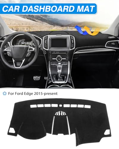 Cartist Dash Cover Compatible with Ford Edge 2015-2022 2023 2024 2025 Accessories Dashboard Cover Mat Non-Slip Carpet Sunshield Glare UV Rays Protector - size: Ford Edge 2015-2025