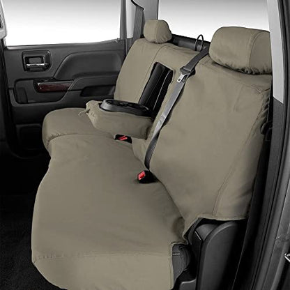 Covercraft Custom-Fit Front Bench SeatSaver Seat Covers - Polycotton Fabric, Misty Grey (SS3381PCCT)