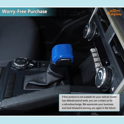 Aunginsy Car Gear Shifter Hand Brake Cover Trim Compatible with Toyota Tacoma 2024 2025 2026 & 4Runner 2025 2026, Automatic Center Console Gear Shift Head Knob Scratch Protector Cover ABS Accessories - color: Blue(A)