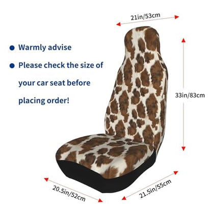 Brown Cowhide Car Seat Cover - Universal Fit for Cars, SUVs, Trucks - color: Brown