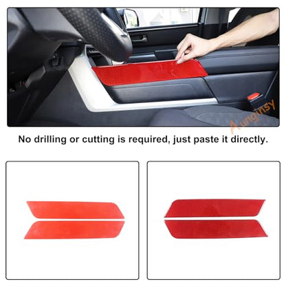 Aunginsy Inner Center Console Gear Control Panel Side Strip Cover Trim Compatible with Toyota Tundra/Sequoia 2022-2024 Car Center Console Gear Box Side Panel Protect Sticker Moulding Strip Accessories - size: Center Console Gear Control Panel Side Strip T