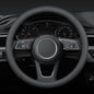 Steering Wheel Cover Standard Size 14.5-15 inch, Non-Slip Car Wheel Cover Protector, Non-Folding Packaging, Microfiber Leather, Black