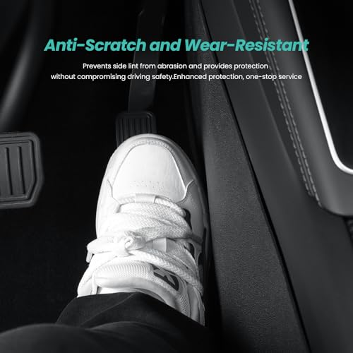2025 2026 Model Y Juniper Center Console Anti-Kick Protection Mats 5PCS TPE Suede Panel Protector Cover of Center Console for Model Y Refresh Juniper (Premium/Performance)-NO for (Standard)