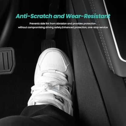 2025 2026 Model Y Juniper Center Console Anti-Kick Protection Mats 5PCS TPE Suede Panel Protector Cover of Center Console for Model Y Refresh Juniper (Premium/Performance)-NO for (Standard)