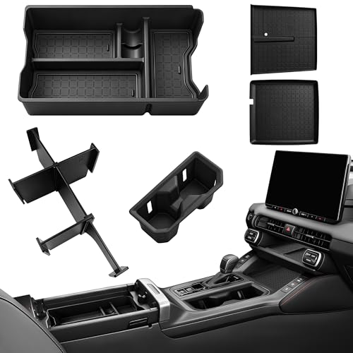 5PCS for Toyota RAV4 2026 Center Console Organizer Armrest Divider Wireless Charging Pad Cup Holder for Toyota RAV4 Accessories 2026(Not for Limited)